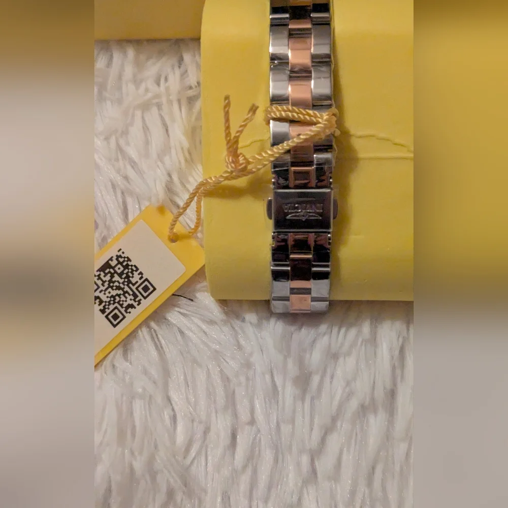 Invicta Angel Lady Model 38104  Ladies Watch Quartz Silver Gold Tone Crystal NWT - Picture 3 of 9